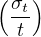 (  )
 σt
  t