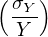 (   )
 σY-
 Y