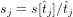 sj = s[ˆtj]∕ˆtj
