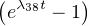 (eλ38t - 1)