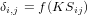 δi,j = f(KSij)
